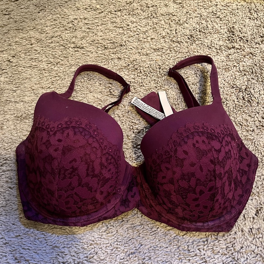 Victoria's Secret Lace Bra in Rich Burgundy